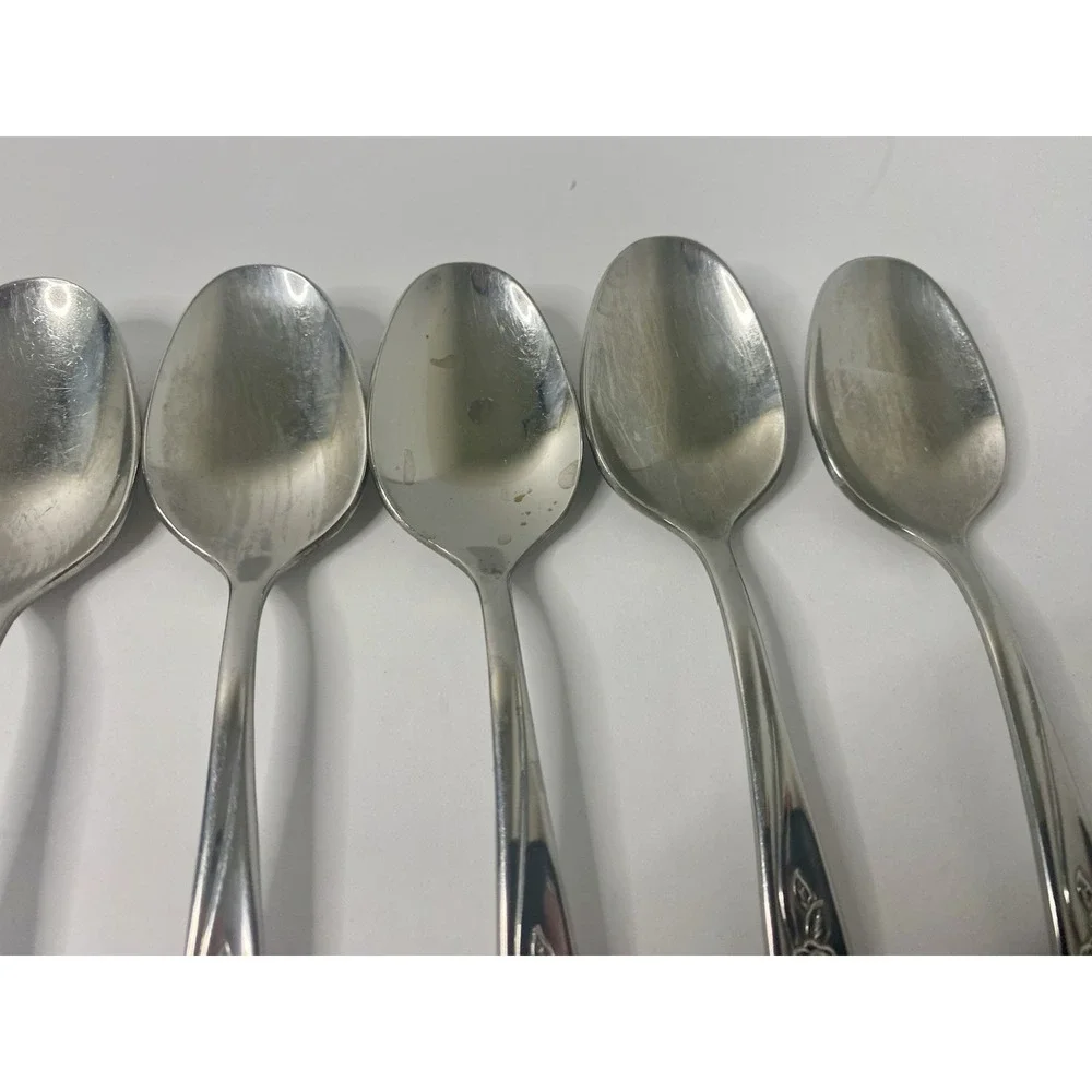 International Random Rose Stainless Flatware Set 7 Teaspoons Replacements